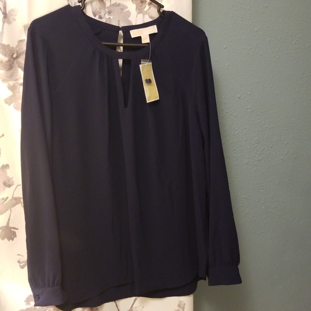 Michael Kors Navy Blouse